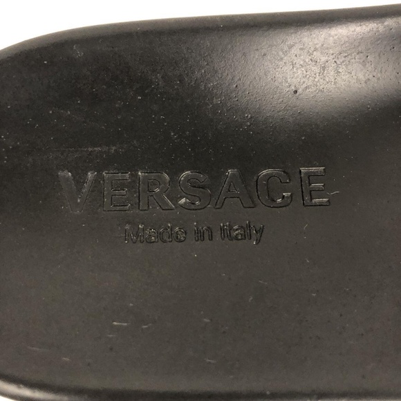 Versace \'Medusa Head\' Unisex Black Slides Sandals - Size 9 / COA main image 10